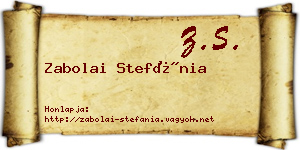 Zabolai Stefánia névjegykártya